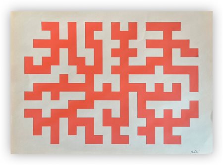AUTORE INDECIFRATO - Equilibrio del ritmo geometrico strutturale (Soluzione 17), 1982