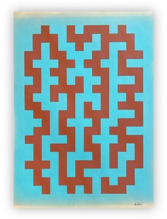 AUTORE INDECIFRATO - Equilibrio del ritmo geometrico strutturale (Soluzione 17), 1982