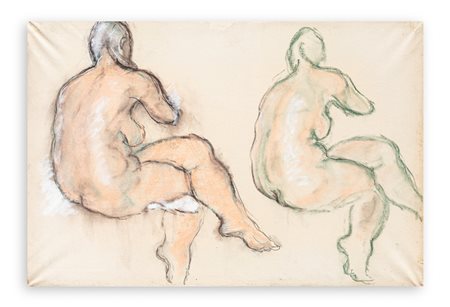 CRISTOFORO DE AMICIS (1902-1987) - Senza Titolo (Due figure)