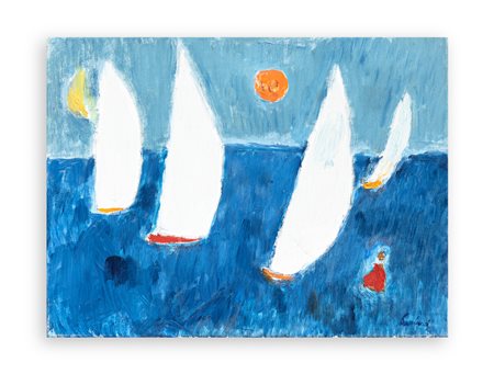 ENRICO PAULUCCI (1901-1999) - Vele al Tramonto
