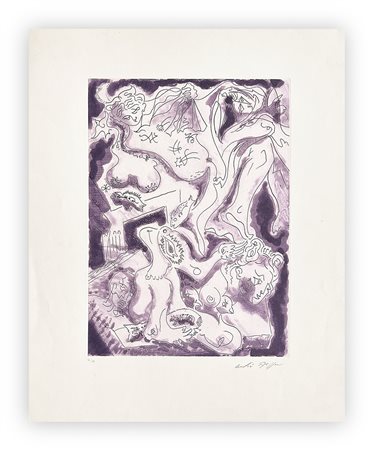 ANDRÉ MASSON (1896-1987) - Les nymphes de Fontainebleau, 1973-1975
