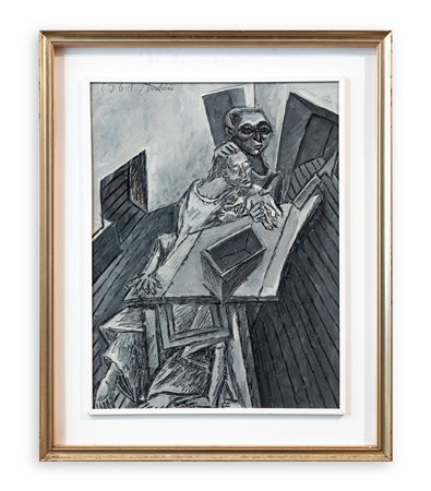 RENÉ AUDEBES (1922-1993) - Senza Titolo, 1961