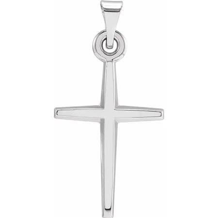 CIONDOLO A CROCE IN ORO BIANCO 14K, 23,38 X 11,75 MM16134 14K - R16134 14K