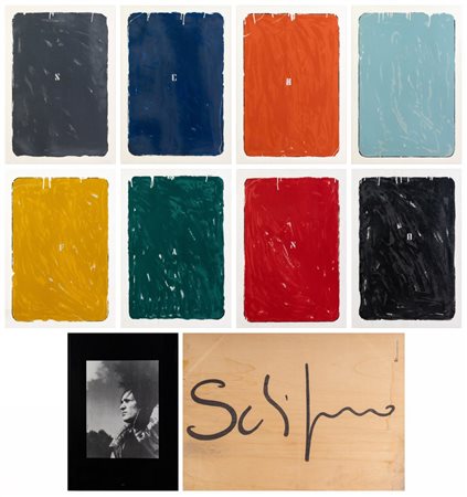 Mario Schifano (Homs 1934 - Roma 1998), "Monocromo (Autoritratto)", 1981-1982.