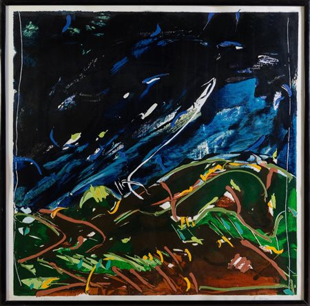 Mario Schifano (Homs 1934 - Roma 1998), "Notturno".