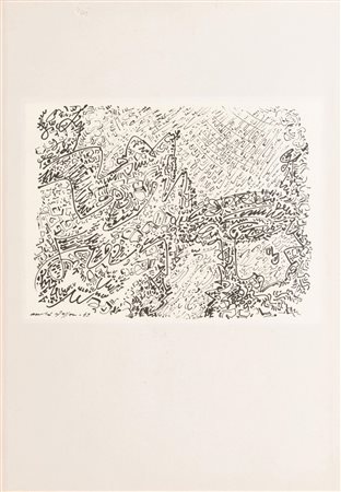 André Masson (Balagny-sur-Thérain 1896 - Parigi 1987), "Paysage au châtaignier 1949", 1981.