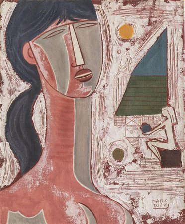 Mario Tozzi (Fossombrone 1895 - Saint-Jean-du-Gard 1979), "Fanciulla", 1969.