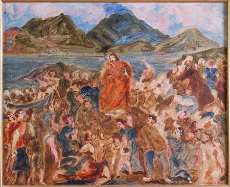 Aligi Sassu (Milano 1912 - Pollença 2000), "Il discorso della montagna", 1941.
