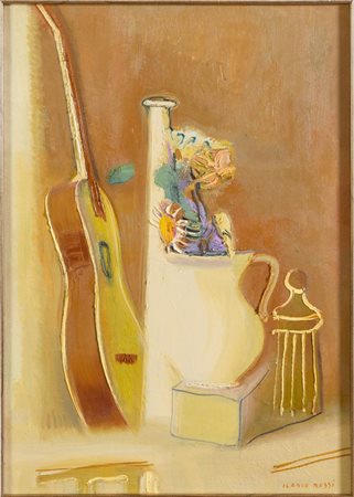 Ilario Rossi (Bologna 1911 - Bologna 1994), "Natura morta nello studio".