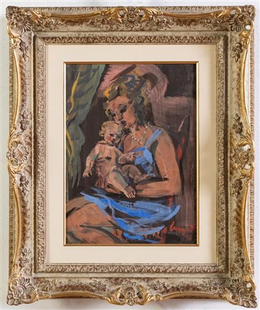 Lorenzo Ceregato (Lonigo 1933 - Bologna 2020), "Maternità", 1983.