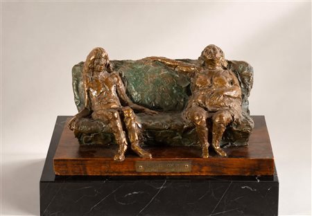 Cleto Tomba (Castel San Pietro 1898 - Bologna 1987), "Sul sofà", 1969.