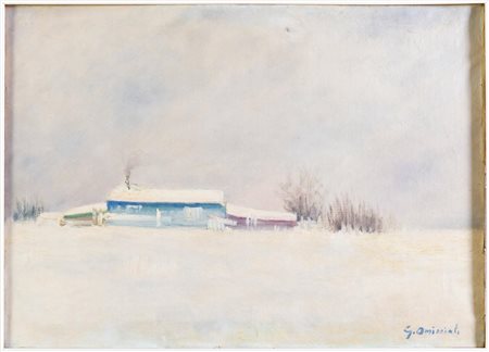 Giovanni Omiccioli (Roma 1901 - Roma 1975), "Nevicata", 1959.