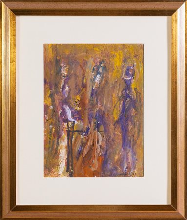 Pompilio Mandelli (Luzzara 1912 - Bologna 2006), "Le tre figure", 1973.