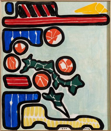 Ugo Sissa (Mantova 1913 - Pegognaga 1980), "Composizione", 1965. 