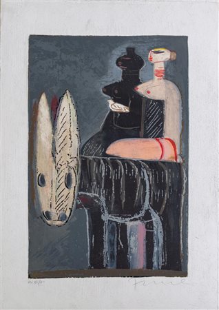 Salvatore Fiume (Comiso 1915 - Milano 1997), "Nobili amazzoni", Anni '70.