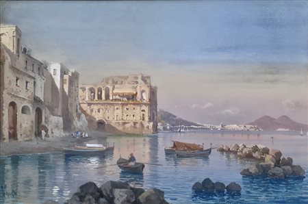 Marina di Napoli con Palazzo donn'Anna