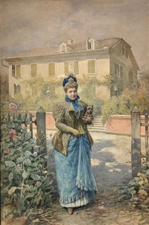 Donna in giardino