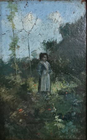 Paesaggio con contadinella