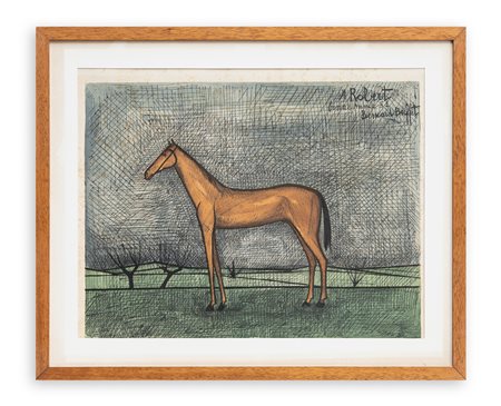 BERNAR BUFFET (1928-1999)  - Cheval de Course, 1951