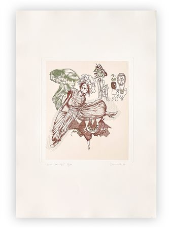 GIUSEPPE GUERRESCHI (1929-1985) - Donne Ieri e Oggi, 1981