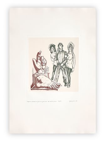 GIUSEPPE GUERRESCHI (1929-1985) -Disperazione dell'Artista di fronte alla grandezza, 1981