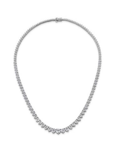 COLLANA IN ORO TIPO TENNIS CON DIAMANTI NATURALI A SCALARE - 203/W GRADUATING