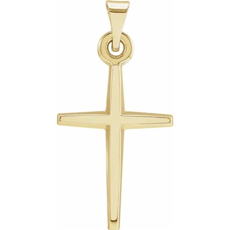 CIONDOLO A CROCE IN ORO GIALLO 14K, 23,38 X 11,75 MM - R16134 18K G