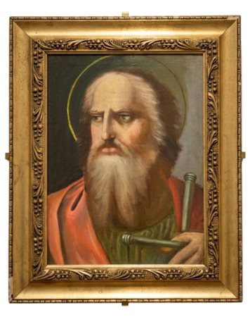 Antico Dipinto a olio su tela "San Pietro" – cm tela 40x30 circa