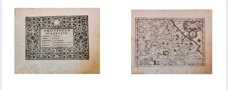 Giovanni Antonio MAGINI / DE ROSSI-Mappa Antica – PROVINCIA DI ABRUZZO – Rara Incisione del 1649 con Frontespizio 