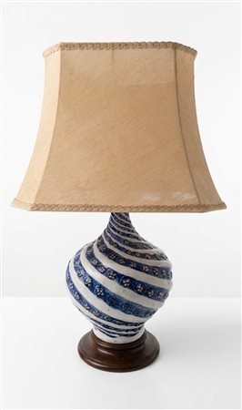 Edoardo Tasca - Grande lampada da tavolo in ceramica dipinta a mano cm 70