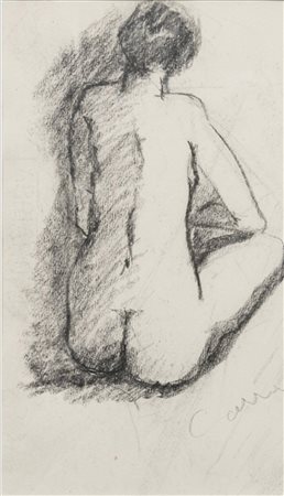 Attilio Carreri, Disegno a penna e inchiostro raffigurante due figure