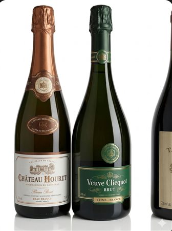 Tre bottiglie di vino e spumante 
