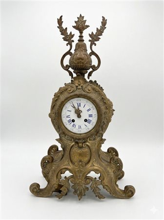 Orologio da Appoggio Antico in Bronzo Dorato – Rococò