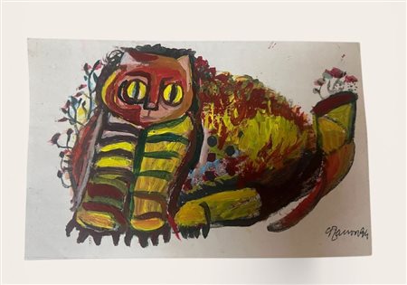 Lotto di 10 opere d'arte originali realizzate in tecnica mista su supporti di carta e cartone,