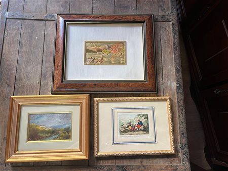 Lotto di piccole opere d'arte e miniature di scuola italiana dei secoli XIX e XX