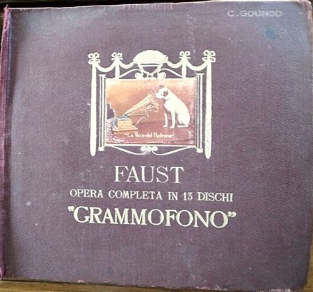 Album per dischi a 78 giri contenente l'opera completa Faust di Charles Gounod