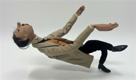 Puppet Artigianali in Stile Espressionista – Sculture da Esposizione / Cinema d'Avanguardia – H 23 cm – Anni '20/'30