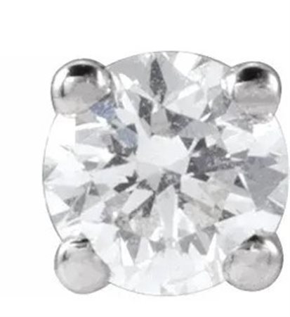 ORECCHINO SINGOLO IN ORO 14K CON DIAMANTE NATURALE 0.20 CT