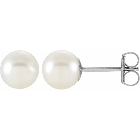 ORECCHINI IN ORO BIANCO 14K CON PERLE COLTIVATE D'ACQUA DOLCE BIANCHE - 0.26 gr - 1608