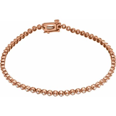 BRACCIALE IN ORO ROSA 14K CON DIAMANTI LAB GROWN PER 5 CT - 67501