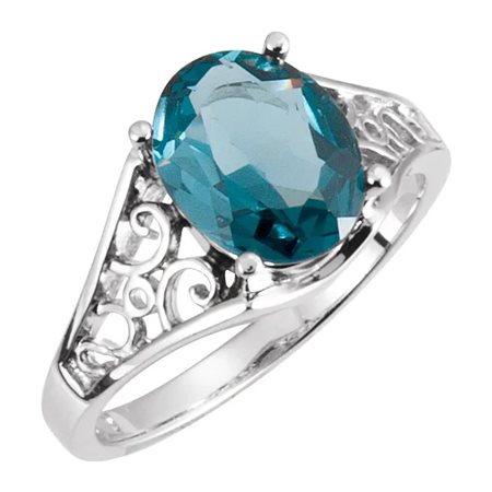 ANELLO OVALE CON SMERALDO LAB GROWN - 7209 14K SMER LAB - 7209 14K SMER LAB