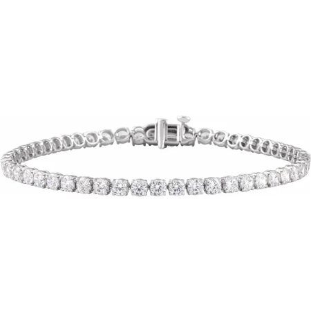 BRACCIALE TENNIS LEGGERO IN ORO BIANCO 14 CON DIAMANTI LAB GROWN DA 6 CT - BRC1032_6_LG