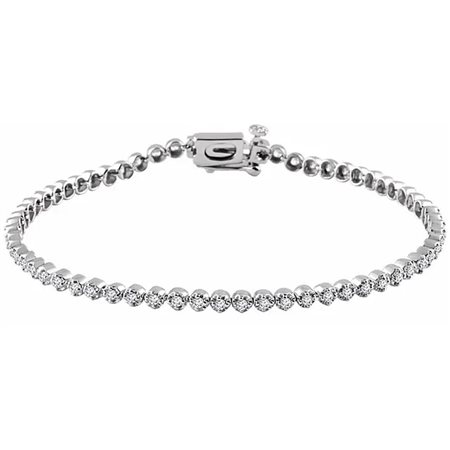 BRACCIALE TENNIS IN ORO BIANCO 14K CON DIAMANTI LAB GROWN PER 5 CT - 67501