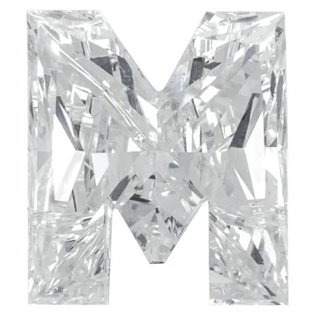 LETTERA M IN DIAMANTE LAB GROWN - DIAMOND-LAB-M -