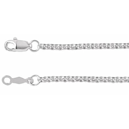 CATENA ROLO IN ORO BIANCO 14 K, 2 MM, LUNGHEZZA 61 CM CIRCA. - CH1279 ROLO B