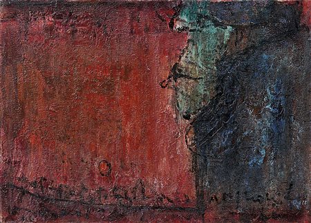 ROGNONI FRANCO Milano 20/09/1913 - Milano 11/03/1999Uomo e città, 1968olio su...