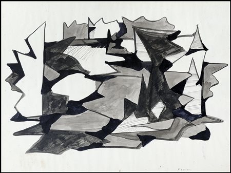 TURCATO GIULIO Mantova 16/03/1912 - Roma 22/01/1995Rovine, 1949-50china su...