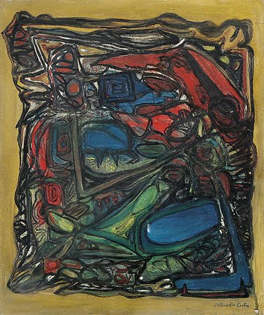 COSTA CLAUDIO Tirana (Albania) 22/06/1942 - Genova 1995Senza titolo, 1963olio...