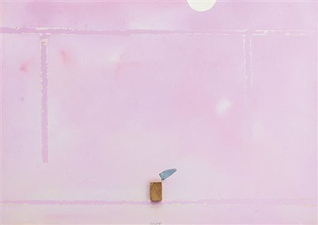 DANGELO SERGIO Milano 1932Il ponte, 1967olio su tela cm 70x100, firma e anno...