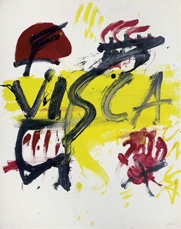 TAPIES ANTONI Barcellona 1923 - Barcellona 09/02/2012Visca, 1972pittura...